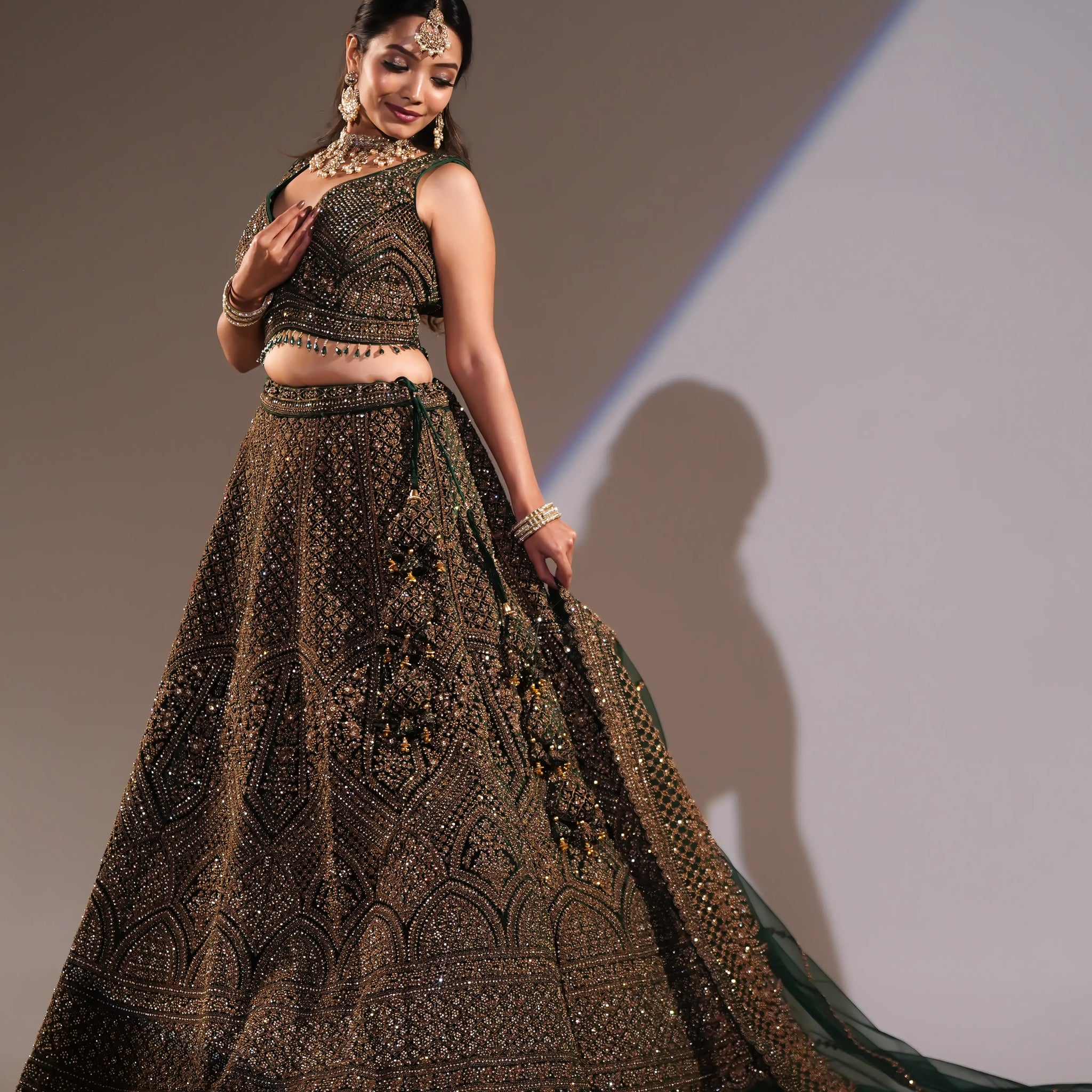 Emerald Whisper Lehenga Choli