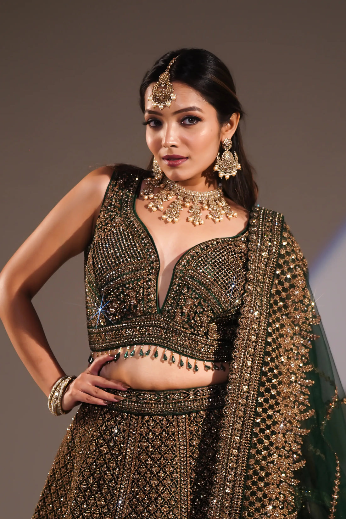 Emerald Whisper Lehenga Choli
