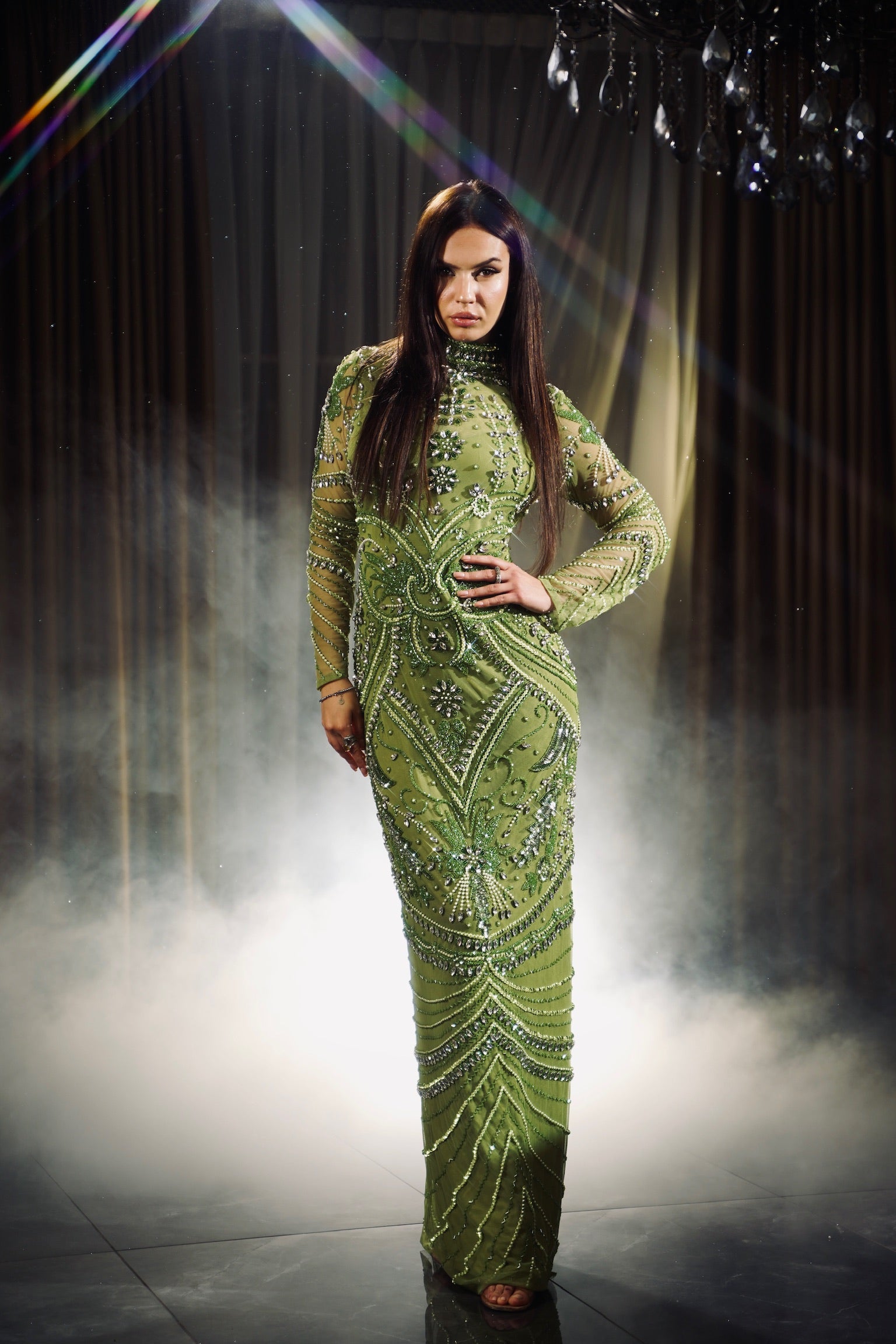 Emerald Radiance Gown